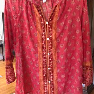 Coral Cotton J.Jill Top